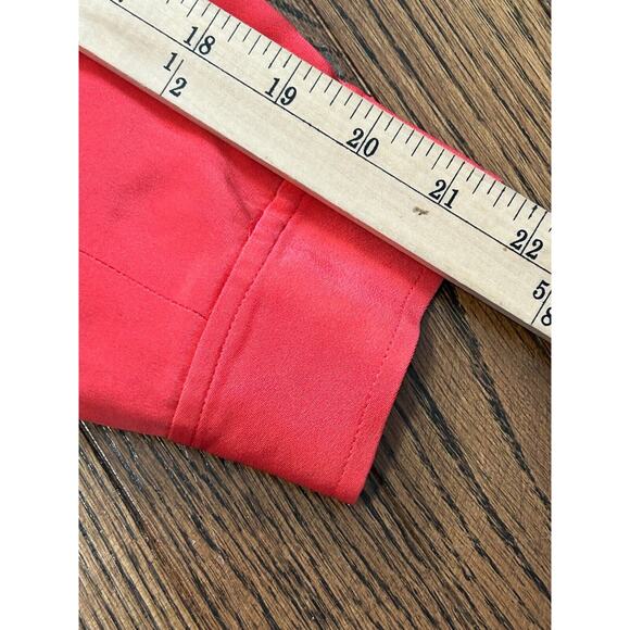 Lauren Ralph Lauren Harrington Jacket Women‎ Size 6 Red Orange Silk Long Sleeve - Picture 4 of 8